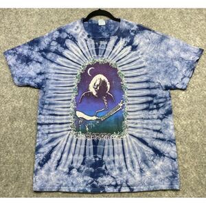 Vintage Jerry Garcia Grateful Dead Mens T Shirt 1996 Tie Dye 90s Blue Purple XL